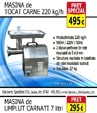 Vand NOU Masina de Tocat Carne Profesionala 220 kg/h 