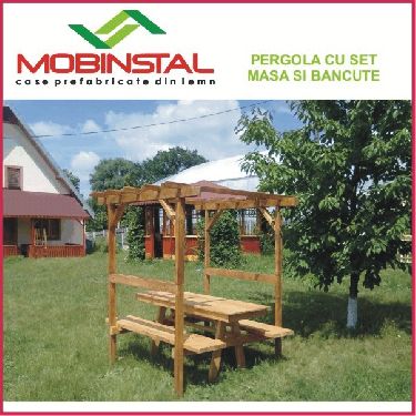 Mobinstal - Pergola cu masa si bancute - Export - 170 euro