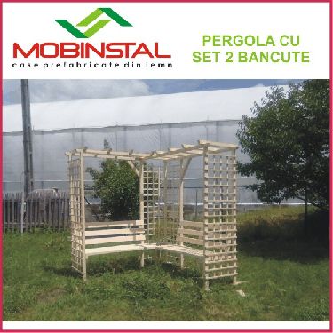 Mobinstal - Pergola cu doua bancute - export 270 euro