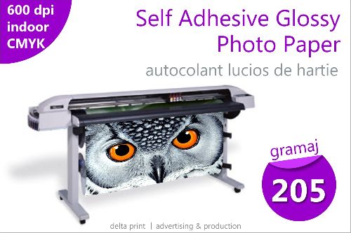 Print indoor pe autocolant lucios de hartie (Self Adhesive Glossy Photo Paper) PH-150GNL