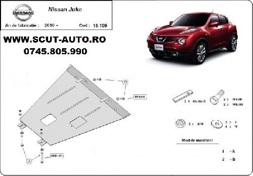 Scut motor metalic Nissan Juke dupa 2010 