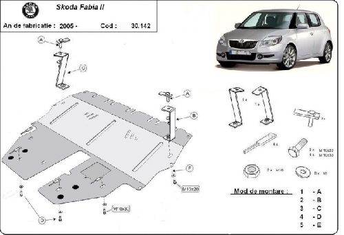 Scut metalic Skoda Fabia