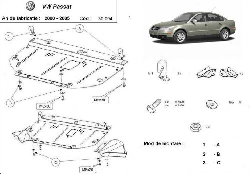 Scut motor Volkswagen Passat'