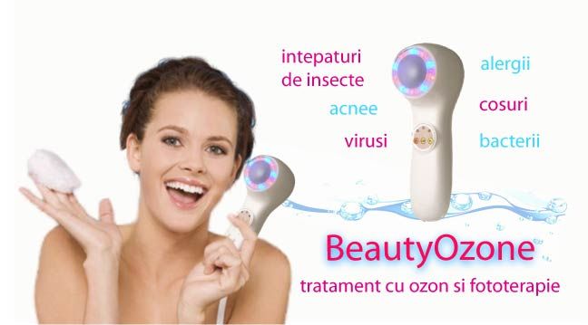 Aparat cosmetic anti-acnee cu ozone si fototerapie