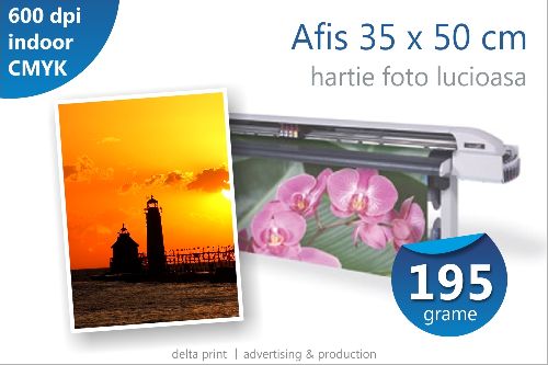 Afis 35 x 50 cm – 4 lei, print indoor pe hartie fotografica lucioasa (195 grame/mp)