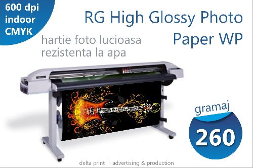 Print pe hartie lucioasa (RG High Glossy Photo Paper Water Proof) WP-260PHG