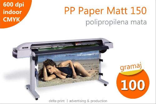 Print pe polipropilena mata (PP Paper Matt 150) BS-150MN