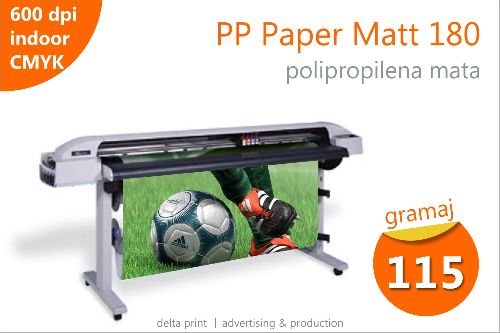 Print pe polipropilena mata (PP Paper Matt 180) BS-180MN