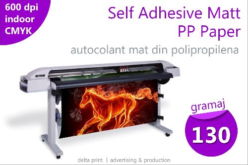 Print pe autocolant mat din polipropilena (Self Adhesive Matt PP Paper) BS-120MNL