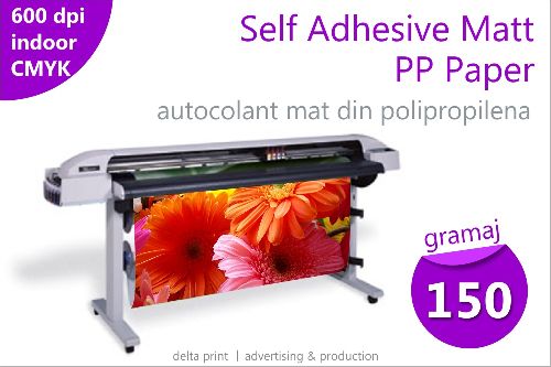 Print pe autocolant mat din polipropilena (Self Adhesive Matt PP Paper) BS-150MNL