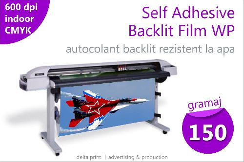 Print pe autocolant backlit film (Self Adhesive Backlit Film Water Proof) WP-100PETL