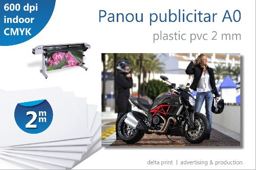 Panou publicitar A0 de interior PVC 2 mm