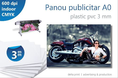 Panou publicitar A0 de interior PVC 3 mm