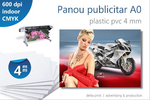 Panou publicitar A0 de interior PVC 4 mm