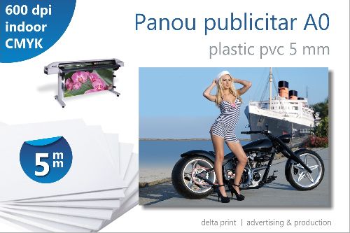 Panou publicitar A0 de interior PVC 5 mm