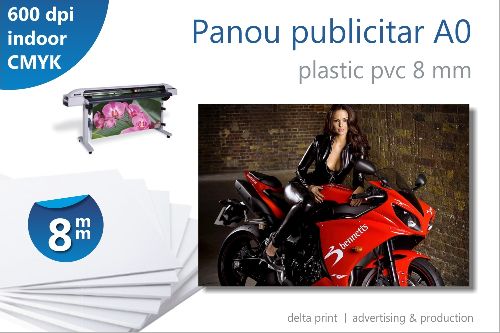 Panou publicitar A0 de interior PVC 8 mm