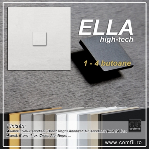 Intrerupator HighTech, buton cu revenire  - Ella Carre