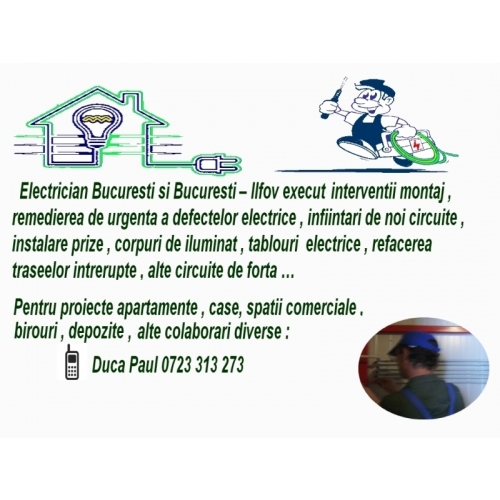 Caut electrician Bucuresti ? ... Ai gasit ! 