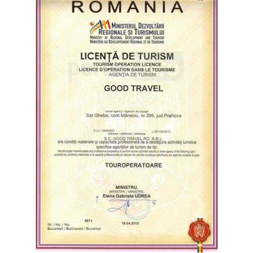 Obtinem Licente pentru Agentiile de Turism