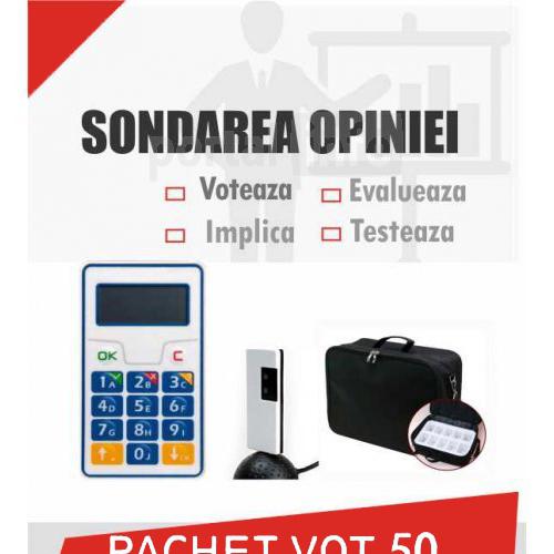 Pachet pentru sondarea opiniei si televot cu 50 telecomenzi