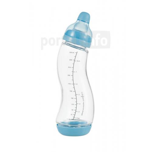 Biberon din sticla ergonomic S-Difrax 250 ml