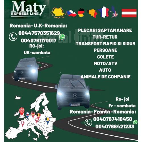 Transport Persoane si Colete Romania - Germania - Anglia