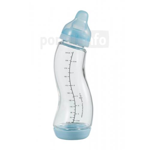 Biberon din sticla ergonomic S-Difrax 250 ml