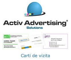 ActivAdvertising - Carti de vizita - 4.5 euro - 100 buc